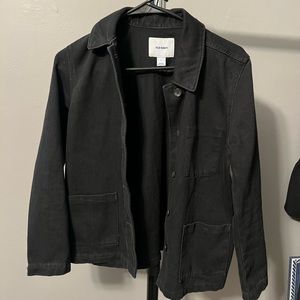 Old Navy black denim car coat / lightweight